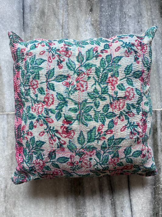 Housse de coussin en Kantha